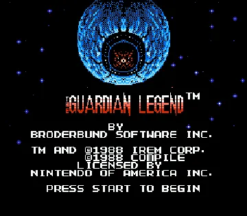 Guardian Legend, The (USA) screen shot title